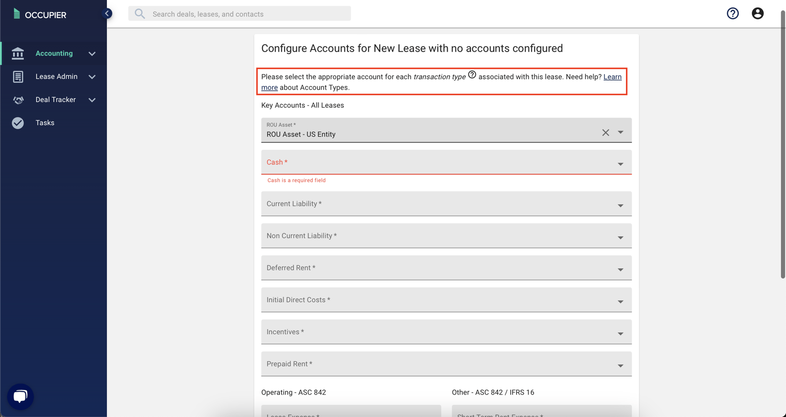 How do I set up my Accounts Configuration?